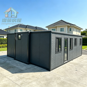 Maison pliable Zero Foundation de 30 pieds, aucun <span class=keywords><strong>travail</strong></span> de terrassement requis, unité préfabriquée pliable, abri d'urgence <span class=keywords><strong>temporaire</strong></span>, utilisation résidentielle - Product Image 1