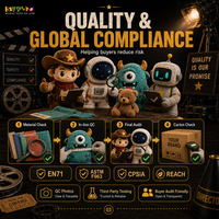 Giocattoli di Peluche Ecologici Personalizzati per Negozi di Articoli Cinematografici, Produttore OEM con MOQ Basso, Consegna in 30-45 Giorni