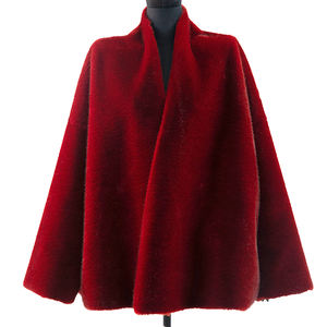 Venta al por mayor abrigo de piel sintética chaqueta de piel sintética de Borgoña chaquetas de piel sintética de moda abrigo de piel sintética fabricante en China - Product Image 1