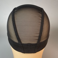 Perruque en dentelle de nylon à maintien fort taille moyenne, bonnet respirant en tissu tressé, bonnet de bain en maille élastique ventilée
