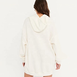 Custom Premium Long Oversized Hoody Hoodie Dress 400gsm Blank <strong>Women</strong> <strong>Oodie</strong> Oversize Hoodies Cotton - Product Image 6