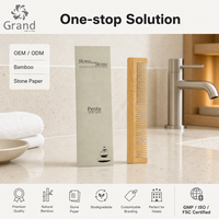 Kit de toilette OEM pour hôtel en bambou, biodégradable, avec emballage couleur personnalisé, kit dentaire pour invités, impression de savon