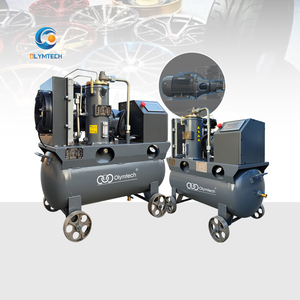 7.5kw 2-in-1 Portable <b>Screw</b> Single Phase Wheels-Gas Powered Air Cooled Featuring PLC <b>Pump</b> Engine Motor Bearing 2- - Product Image 1