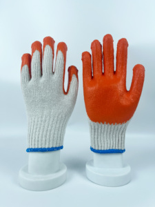 Guantes de Trabajo Recubiertos de Látex Naranja, Antideslizantes, Duraderos y de Seguridad - Product Image 2