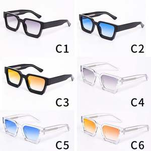 Lunettes de soleil carrées à monture épaisse UV400 pour hommes et femmes, personnalisables avec logo, collection 2025 - Product Image 5