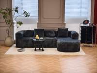 Ensemble de canapés Chesterfield compressés, garnissage en mousse, revêtement en tissu, emballage sous vide, rebond en 1 minute, modulaire, canapé incurvé, appartement, villa