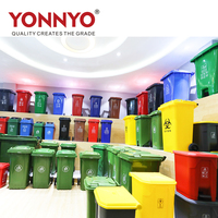 Poubelle 1100 Grand hôpital extérieur 4 roues Poubelles en plastique sur pied