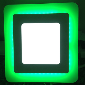 Thiết Kế Mới Đèn Trần Bề Mặt Mỏng Gắn 3 + 3W 6 + 3W 12 + 4W 18 + 6W Đôi Màu Sắc Vòng Lõm Bảng Điều Chỉnh Ánh Sáng Với Trắng Khung - Product Image 2