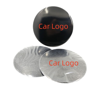 Autocollants décoratifs de luxe en aluminium pour voiture, style adhésif, avec logo personnalisé, pour volant et moyeu de roue, 44mm, 48mm, 52mm, 56mm, 62mm, 100mm