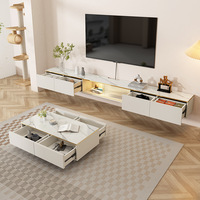 Meuble TV de luxe avancé pour salon, table basse suspendue en panneau de roche, armoire multifonctionnelle, combinaison de meubles domestiques