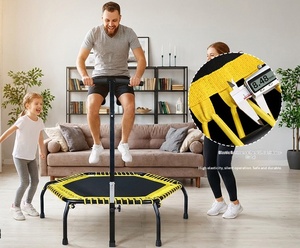 <span class=keywords><strong>Trampoline</strong></span> de fitness pliable avec poignée réglable, capacité de 500 kg, rebondisseur pour salle de sport à domicile - Product Image 4