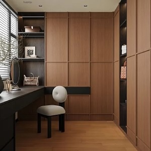 Armario de esquina moderno de diseño personalizado vitrina con puerta de MDF característica plegable para villas apartamentos dormitorio y uso doméstico - Product Image 1