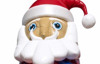 Château gonflable commercial de Noël Père Noël 18x18 pieds pour événements, idéal pour les enfants