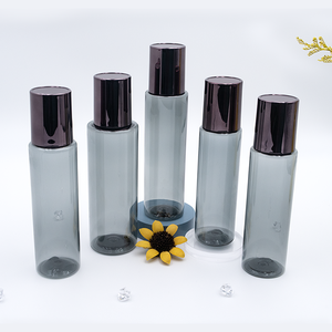 120ml 130ml 150ml 200ml lotion screw cap sealed luxury plastic round shape empty plastic PET bottle serum bottles for cosmetic