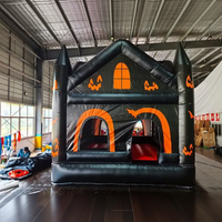 Château gonflable commercial pour fêtes, motif citrouille d'Halloween, pour décoration de fête