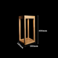 Lámparas de Jardín Eléctricas que Funcionan con Batería Solar, Lámparas LED Colgantes para Exteriores, Patio Trasero, Fácil Instalación, Marco Decorativo de Madera