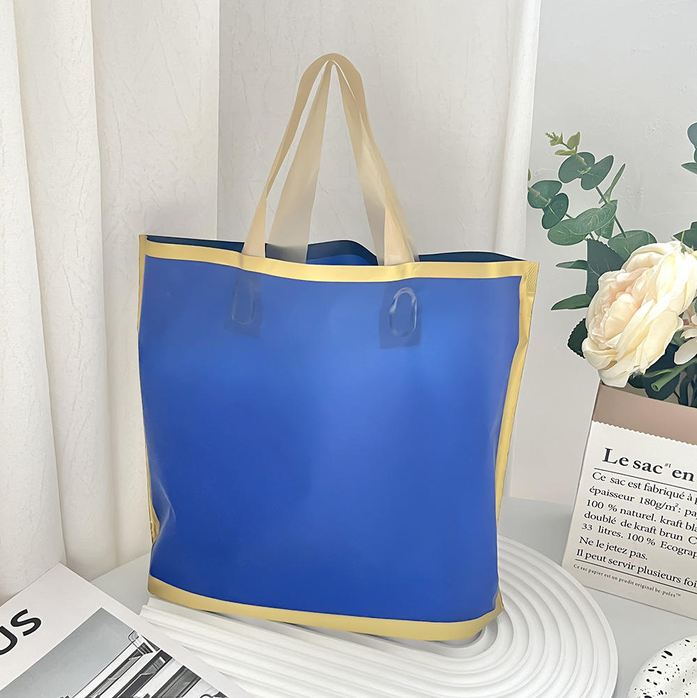 Cheap Custom Plastic Shopping Bags HDPE Die Cut Handles Carrier