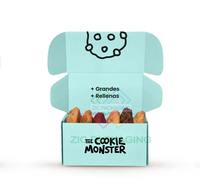 Boîte d'emballage en carton auto-érectible en matériaux recyclés avec logo personnalisé, biodégradable, pliable, pour gâteaux, biscuits, beignets, vente en gros