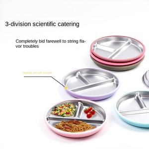 Vajilla <span class=keywords><strong>de</strong></span> silicona sin BPA para bebés, herramienta <span class=keywords><strong>de</strong></span> comedor para niños, juego <span class=keywords><strong>de</strong></span> platos divididos con ventosa <span class=keywords><strong>de</strong></span> silicona con asa para bebés y niños - Product Image 4