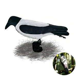Groothandel Lichtgewicht Geflockte PE Kunststof Ekster Lokvogel Jacht Aas Tuin Landschap Decoratie Groothandel Levensechte Ekster Lokvogel - Product Image 2