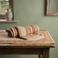 Ensemble de sets de table en coton d'inspiration patrimoniale, élégance artisanale, essentiel de l'été, fabriqué de manière éthique PER CLIENT HOME-5011 pour les consommateurs soucieux de l'équilibre