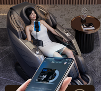 Superventas C90 Home 4D Silla de masaje de lujo con calor Cuerpo completo Sl Track Shiatsu Sillón Asiento de masaje portátil