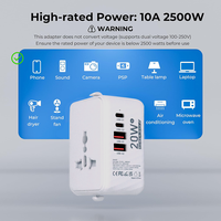 Usine en gros Reisende adaptateur logo personnalisé emballage PD20W QC3.0 chargeur d'alimentation de voyage USB type-c 6A courant nominal