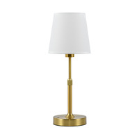 Lampe de table LED moderne en laiton doré, rechargeable, avec abat-jour en rotin et tissu, corps en fer flexible, alimentation CC pour la décoration intérieure
