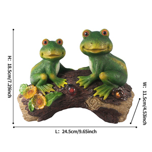 Statuetta Creativa in Resina Dipinta a Mano con Motivo Animale, Forma Irregolare, <span class=keywords><strong>Dimensioni</strong></span> Personalizzabili, Decorazione per la Casa, Rana - Product Image 5