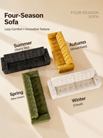U20001 Modernes Rechteckiges Modulares Stoffsofa-Set mit Dreisitzer für Apartments, Wohnzimmer und Hotels