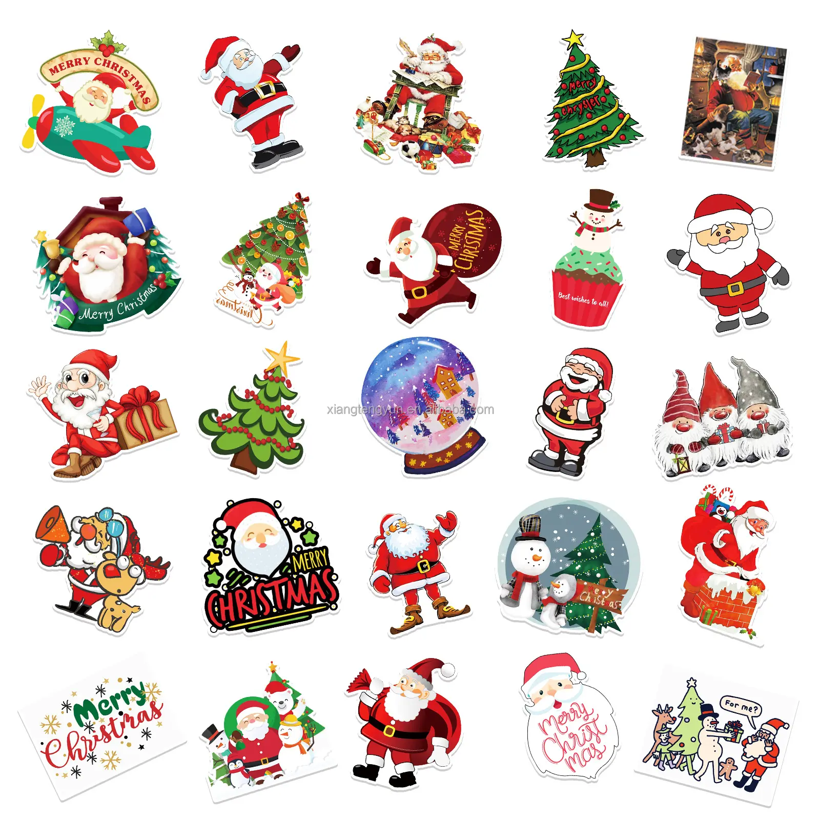 Custom Waterproof Stickers Christmas Stickers Glass Sticker