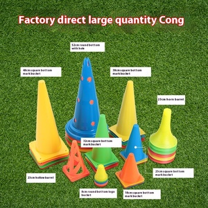 PE malzeme çeviklik koni eğitim ekipmanları futbol basketbol engeller için işaret disk sarma çubuk dondurma konik kova kazık - Product Image 3