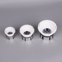Spot à LED moderne 7W 12W 15W profond avec COB encastré au plafond en aluminium pour une utilisation en intérieur