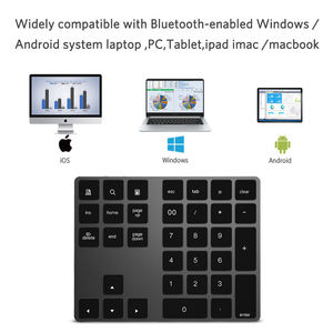 Clavier numérique Bluetooth sans fil, clavier numérique portable, mini clavier numérique rechargeable pour ordinateur portable, comptabilité financière - Product Image 5