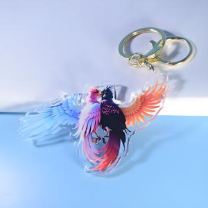 HanXin <span class=keywords><strong>Popular</strong></span> Personalizar Cristal Corte Claro Acrílico Resina Epoxi Llavero Personalizado Impreso Barato Grabado Acrílico Encanto - Product Image 4