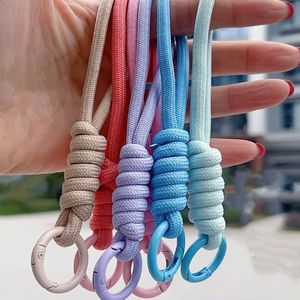 Cordón trenzado de cuerda de colores para cámara y teléfono móvil, cadena corta con dije, antipérdida, correa de muñeca para coche, llavero - Product Image 5