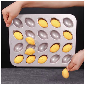 WK9914ทำจากเหล็กคาร์บอนมีมี่ทรงเลมอนแม่พิมพ์เค้กอุปกรณ์ทำขนมแบบไม่ติด20ถ้วยสำหรับทำความสะอาดใช้งานง่าย - Product Image 2