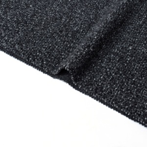 Nouveau style en stock, <span class=keywords><strong>prix</strong></span> abordable, livraison rapide, tissu doux en laine mélangée noir et gris avec paillettes brillantes pour robe, costume, manteau - Product Image 1