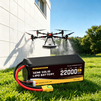 Batterie LiPo semi-solide haute densité énergétique 450Wh/kg 22Ah 24Ah 26Ah 6S 8S 12S 14S 18S pour drone agricole UAV