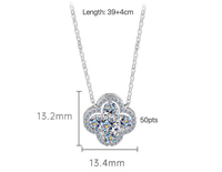 Collier Pendentif Trèfle en Zircon Lumineux Personnalisé de Luxe, Chaîne Claviculaire en Argent Sterling 925 pour Femmes - OEM ODM