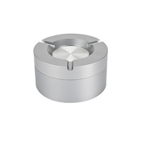 Cendrier en alliage d'aluminium usiné CNC avec fermeture rotative pour la maison/le bureau – Haute valeur esthétique, résistant aux chutes