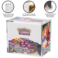 Boîte de présentation en acrylique personnalisable pour cartes TCG/ETB/151 UPC/SPC/Booster avec protection UV, épaisseur de 5 à 8 mm, design magnétique