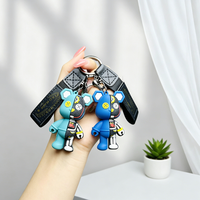 Porte-clés Ours de Dessin Animé, Pendentif Créatif, Cadeau pour Couple, Accessoire pour Clés de Voiture et Sac, Porte-clés en Plastique, Vente en Gros