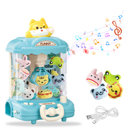 Machine à attraper les peluches pour enfants, jouet éducatif d'intérieur, ours de dessin animé, machine à griffes compacte et portable pour enfants