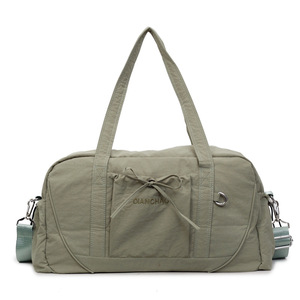 Travel Bag Large Capacity Lightweight Yoga Gym Bag With Wet Dry Separation Unisex For Leisure Travel Solid Color Zipper Closure - Product Image 4