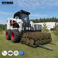 Caricatore Skid Steer su Ruote per Carichi Pesanti con Forca a Sgancio Rapido per Movimentazione Materiali e Applicazioni Agricole
