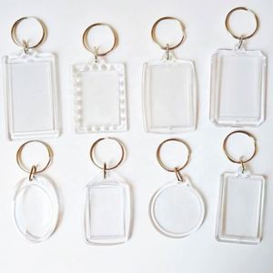 Wholesale Cheap Price Plastic clear Acrylic Keychains Blank Acrylic Photo Keychains for Promotional Gifts - Product Image 1