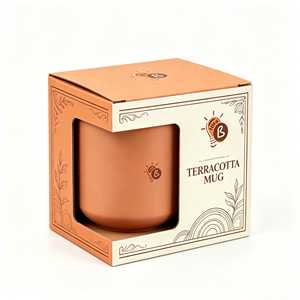 Boîtes pliantes en carton ondulé personnalisées avec logo OEM imprimé pour l'emballage de tasses à thé, mugs à café, avec fenêtre - Product Image 2