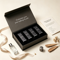 Nouvelle boîte en carton magnétique portable haut de gamme, recyclable, pour cosmétiques, emballage en papier pour petites boîtes mères, vente en gros