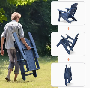 Fauteuils de patio 2025 Offre Spéciale Chaises Adirondack pliantes en HDPE semi-assemblées pour la piscine de <span class=keywords><strong>jardin</strong></span> - Product Image 4